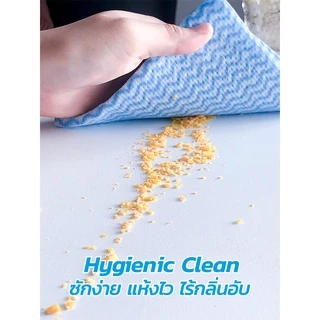 Poly-Brite โพลี-ไบรท์ ผ้า Viscose (5 ชิ้น/ซอง) ผ้าอเนกประสงค์ ลดการสะสมของแบคทีเรีย แห้งไว ไร้กลิ่นอับ ไม่ทิ้งคราบ