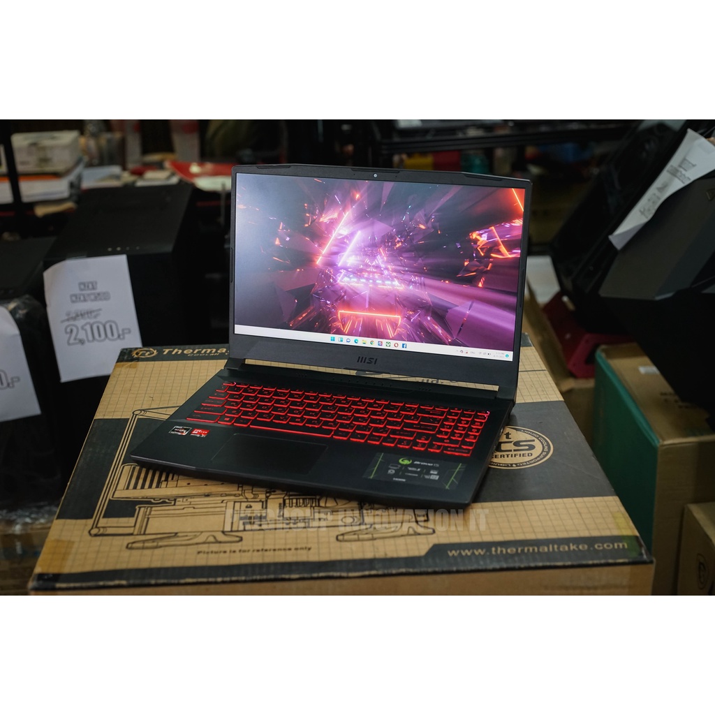 โน๊คบุ๊คเล่นเกมมือสอง MSI Bravo 15 B5DD-015TH AMD Ryzen 7 5800H SSD 512GB RAM 8 GB Radeon RX5500M
