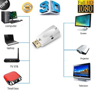 HDMI TO VGA+AUDIO Converter 1080P, HDMI to VGA Adapter with Audio for PC Computer Notebook Desktop