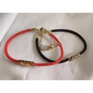 สร้อยข้อมือคู่รักพร้อมส่งปั้มแบรนด์ ถ่ายจากงานจริง