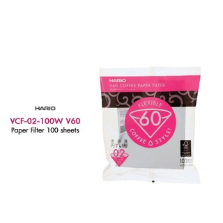 Ratika | Hario V60 VCF-02-100W (สีขาว) Paper Filter