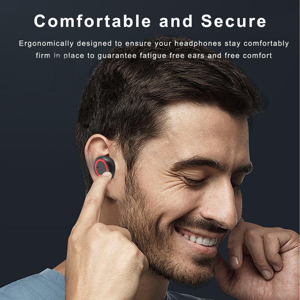 【พร้อมส่ง】หูฟังบลูทูธไร้สาย TWS Bluetooth 5.0 Earbuds Bass Stereo Sound หูฟังกีฬา หูฟังออกกำลังกาย เปิดและเชื่อมต่ออัตโน