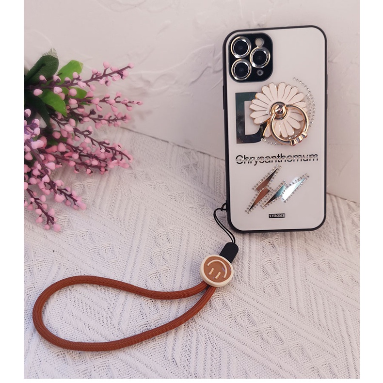 น่ารักรอยยิ้มใบหน้าสายคล้องมือไนลอนสายคล้องโทรศัพท์อ่อนโทรศัพท์มือถือสากลน่ารักเสน่ห์เชือกเส้นเล็กสำหรับ Phone - รูปที่ 6