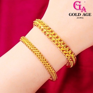 Ga เครื่องประดับแฟชั่น สร้อยข้อมือชุบทอง 24k สไตล์เกาหลี มินิมอล