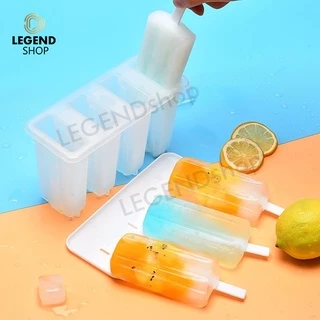 แม่พิมพ์ไอติม 4 แท่ง แม่พิมพ์น้ำแข็ง พิมพ์ไอศครีม DIY วัสดุ พลาสติก