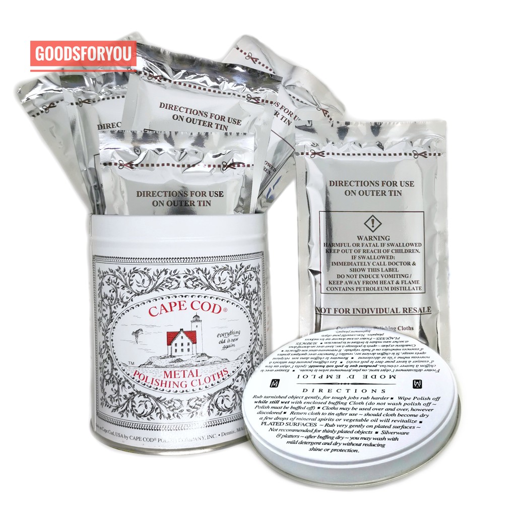 Cape Cod ผ้าขัดเงาโลหะ ลบรอยขนแมว แบบซอง CapeCod Polish polishing cloth พิเศษ!! ฟรีถุงซิปล๊อค