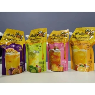 (แพ็คคู่)มะนาวผสมน้ำผึ้งเข้มข้น ตรา​ บี-สไมล์​ (ผึ้งยิ้มSeries)​ 1000​ ml.​ 2ถุง