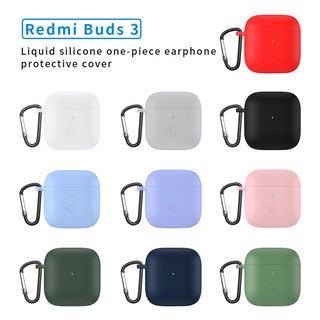 สำหรับ Redmi Buds 3 เคสซิลิโคนกันฝุ่นแบบนุ่ม สำหรับ Redmi Buds3 ปลอกหุ้มเคสแบบมีหัวเข็มขัด