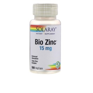 Solaray Bio Zinc 15 mg 100 Veg Caps