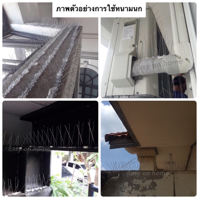 หนามป้องกันไล่นก อุปกรณ์ป้องกันนก ฐานสแตนเลสหนามสแตนเลส รูปที่ 8