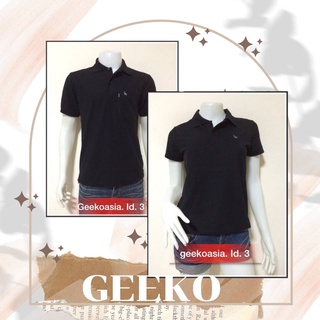 เสื้อโปโลกวาง Geeko แท้100% ชาย/หญิง ID3 สีดำ