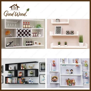 แกนเหล็กรับชั้น แบบซ่อนขา พร้อมพุกในตัว The good woodชั้นวางหนังสือ ติดผนัง อเนกประสงค์ หิ้งพระ