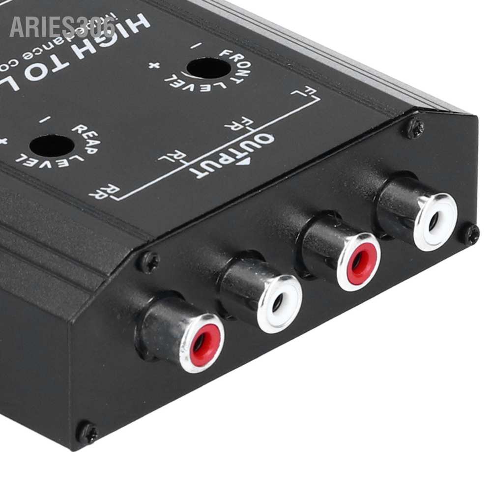 Aries306 12V 4 Channel Audio Impedance Converter High to Low RCA Line Car Stereo Radio Speaker Frequency Filter