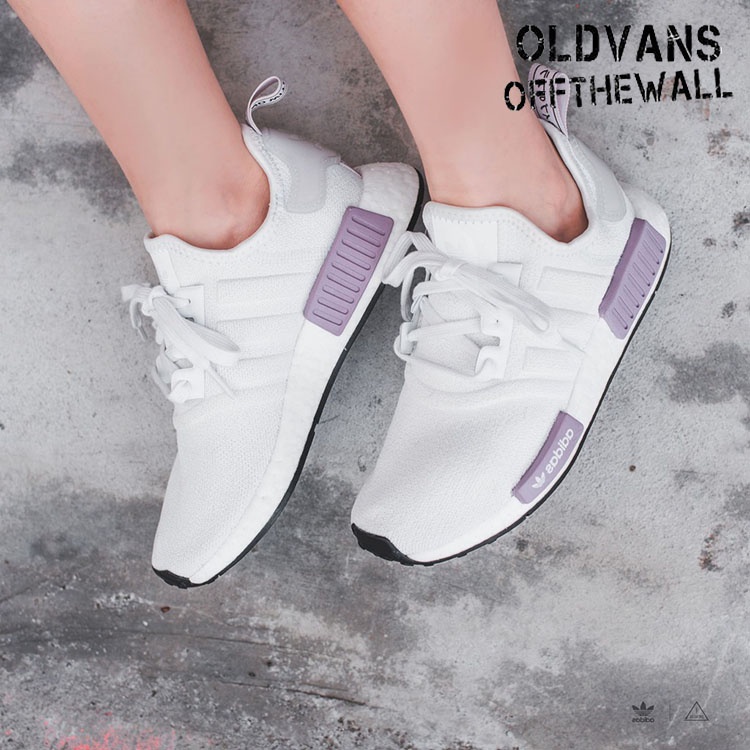❀❒Adidas Originals Nmd R1 Boost Pink Purple Taro Purple Lavender Women s Shoes Bd8024