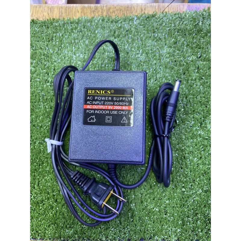 อะแดปเตอร์ 9V AC 2000MAขนาดแจ็คขอบนอก5.5มิลรูกลาง2.1/2.5มิล