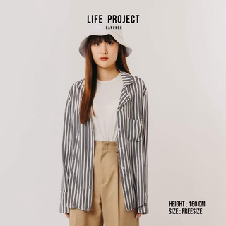 [LIFEPROJECTBKK] เสื้อเชิ้ตแขนยาว ผ้าสปันใส่สบาย ผ้ามีน้ำหนักไม่ร้อน - HAWAILONGSLEEVES FREESIZE