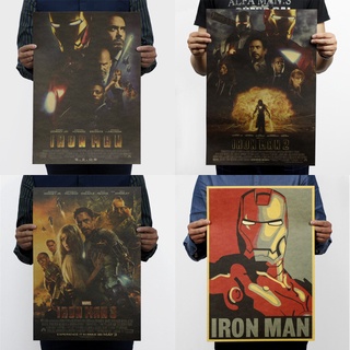 โปสเตอร์กระดาษคราฟท์รูป Iron Man ขนาด 51X35.5 ซม