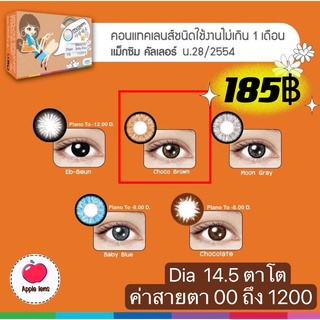 MAXIM Contact Lens  สีน้ำตาล Choco Brown ตาโต DIA 14.5 คอนแทคเลนส์สี (กล่องส้ม)