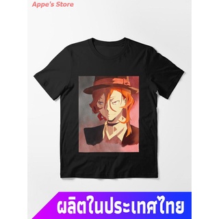 Appes Store COD BSD Bungou Stray Dogs Chuuya Nakahara Essential T-Shirt เสื้อยืดพิมพ์ลาย ผู้ชายและผู้หญิง