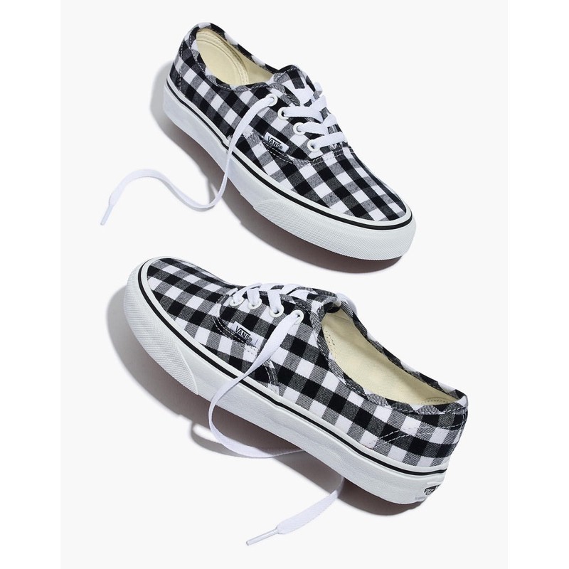 Authentic Gingham Check Black White 