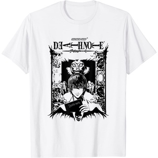 เสื้อยืดผ้าฝ้ายพรีเมี่ยม เสื้อยืด พิมพ์ลาย Death Note Light and Ryuk สําหรับผู้ใหญ่