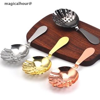 magicalhour 1Pc Bar Strainer Julep Cocktail Bartender Ice Tool Spoon Shaker Shell Spoon new