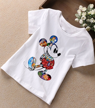 ฤดูร้อนใหม่ 2020 เสื้อผ้าเด็กผู้หญิง การ์ตูน มิกกี้เมาส์ โจ๊กเกอร์ ลําลอง ฮาราจูกุ เสื้อยืดเด็ก แฟชั่นเด็กผู้ชาย ตลก พิมพ์ลาย Kawaii