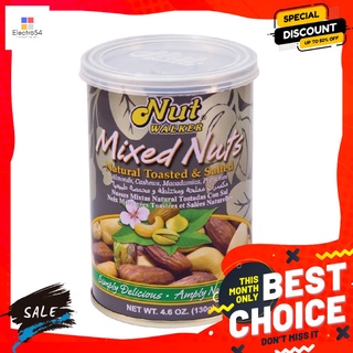 นัทวอล์เกอร์ มิกซ์นัทอบเกลือ 130ก. NUT WALKER NATURAL MIXED NUTS 130G.