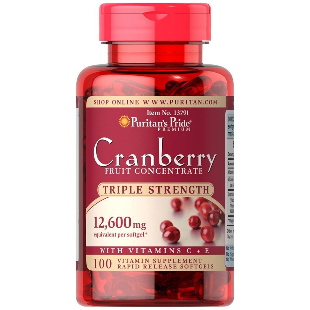 Puritan’s Pride Cranberry Fruit Concentrate 12,600 mg / 100 Softgels