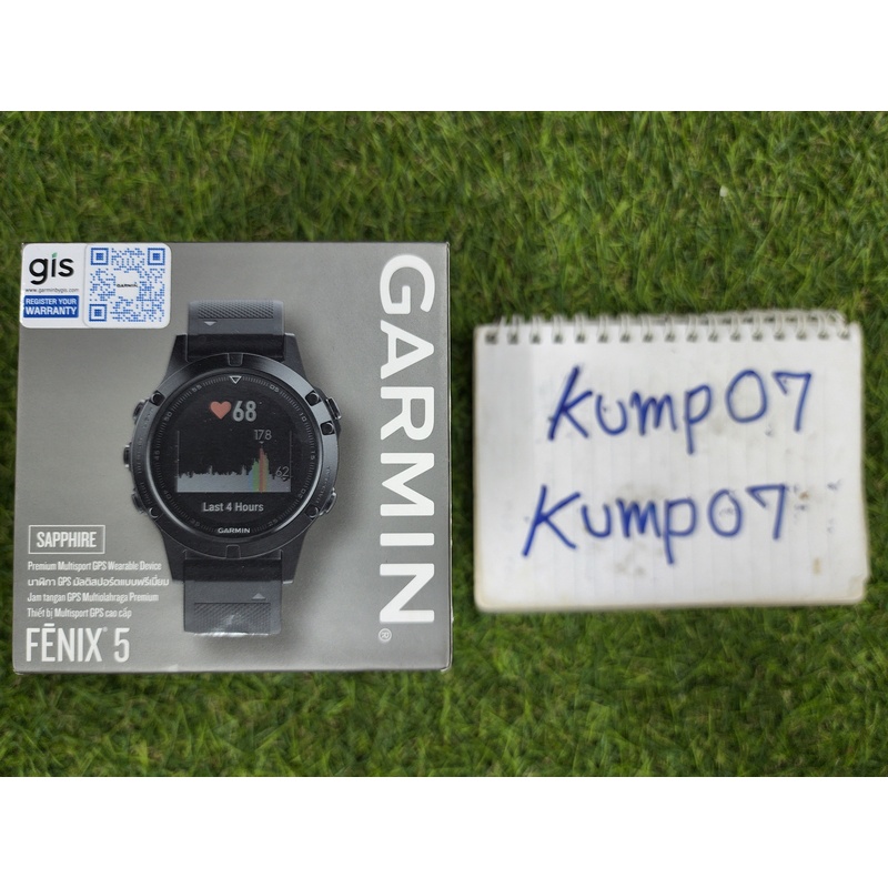 ขาย Garmin FENIX 5 Sapphire Black GPS 47mm มือ2 สภาพดี มีกล่อง 6900 บาท ครับ