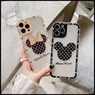 เคสไอโฟน7พลัส เคสไอโฟน11 เคสมือถือ ลายมิกกี้ มินนี้ เม้าส์ ดิสนี่ย์ สไตล์เรโทร สำหรับมือถือ iPhone 12 11 Pro XS Max XR I6 i6s + I8 i7 case