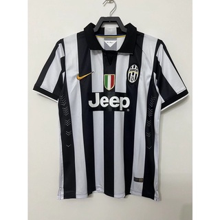 เสื้อกีฬาแขนสั้น ลายทีมชาติฟุตบอล Juventus 14-15 ชุดเหย้า AAA คุณภาพสูง สไตล์เรโทร