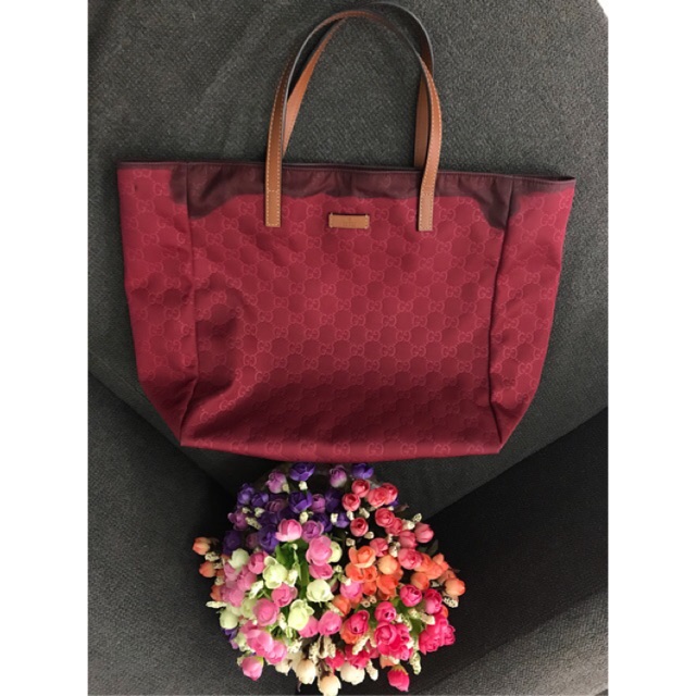 Use/gucci nylon Guccissima tote bag มือ2