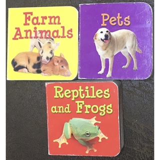 Animals 3 Mini Board Books[หนังสือคำศัพท์สัตว์สำหรับเด็กมือสอง]