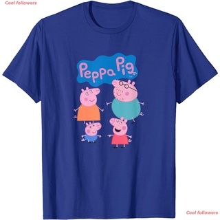 🌟พร้อมส่ง🌟เสื้อยืดคอกลมpeppa pig Peppa Pig Family Logo T-Shirt เสื้อยืดpeppa pig เสื้อยืดผู้หญิง cartoon menS-5XL