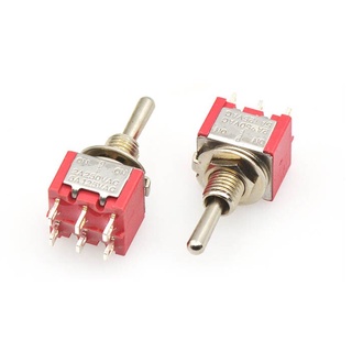 Toggle Switch สวิตซ์ MTS-203 สวิตซ์โยก 6 ขา 3 ทาง 2A 250V ของแท้ คุณภาพสูง