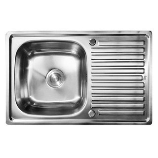 Embedded sink BUILT-IN SINK LINEA VIVA S 80 1B1D STAINLESS STEEL Sink device Kitchen equipment อ่างล้างจานฝัง ซิงค์ฝัง 1