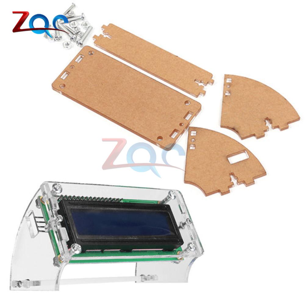 Transparent Acrylic Shell for LCD1602 LCD Screen with Screw/Nut LCD1602 Shell Case holder (no with 1602 LCD)