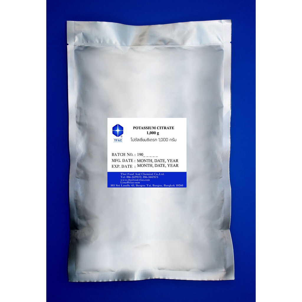 TFAC | โปตัสเซียมซิเตรท Potassium Citrate (CHINA) ขนาด 1000 กรัม P196
