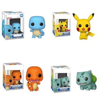 ฟิกเกอร์ Funko Pop Pokemon Pikachu Bulbasaur Squirtle ของเล่นสําหรับเด็ก