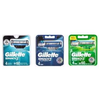 Gillette MACH3 TURBO SENSITIVE 2 ชิ้น และ 4 ชิ้น