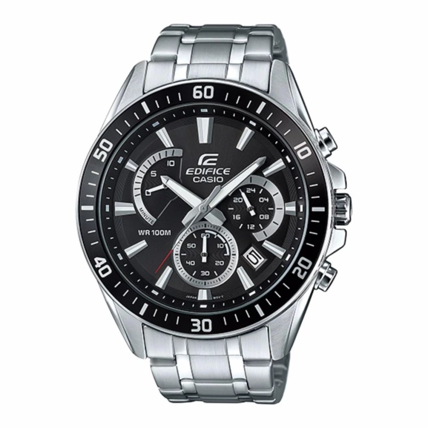 Casio Edifice Chronograph นาฬิกาข้อมือผู้ชาย สีดำ สายสแตนเลส รุ่น EFR-552D-1A