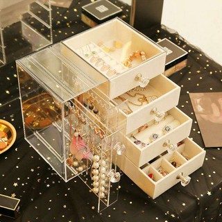 [พร้อมส่ง] กล่องเก็บเครื่องประดับ กล่องกำมะหยี่ กล่องเก็บอเนกประสงค์ สร้อย ติ่งหู แหวน
