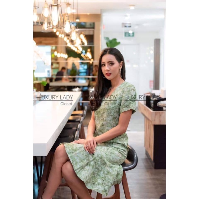 Green Marble Dress : Luxury Lady Closet Brand