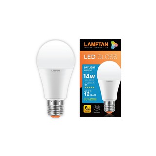 หลอด LED BULB GLOSS 14W DAYLIGHT E27 LAMPTAN | LAMPTAN | LED GLOSS 14 W DL หลอดไฟ LED หลอดไฟ โคมไฟส่องสว่างและพัดลมเพดาน