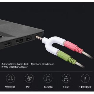 ♢[Ready stock/cod]♢ 2 In 1 3.5mm Audio Adapter To Iphone Xiaomi Huawei for MP3 Player Earphone Splitter Converter