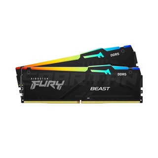 RAM 16GB (8GBx2) 6000 KINGSTON FURY BEAST DDR5 RGB (BLACK) (KF560C40BBAK2-16)