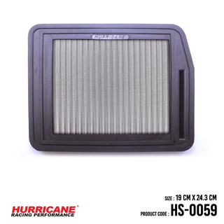 HURRICANE กรองอากาศสแตนเลส , ผ้าแดง  Honda ( Odyssey (RB1) ) HS-0059