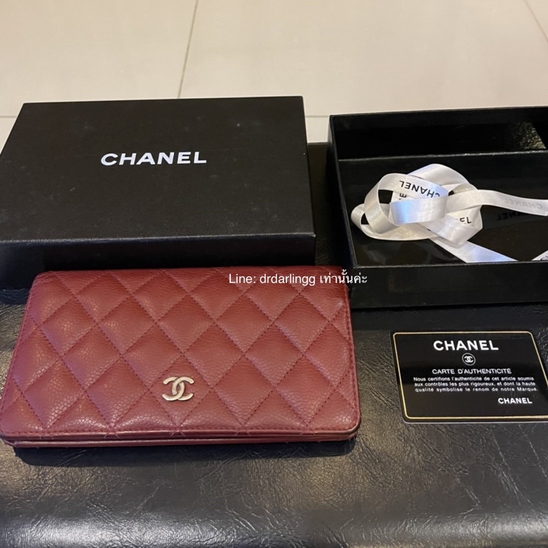 Chanel Bifold Cavierskin Wallet กระเป๋าตังค์ กระเป๋าแบรนด์เนม กระเป๋าตังค์ชาแนล
