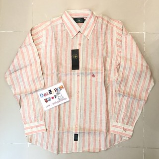 สินค้าใหม่ป้ายห้อย 👔เสื้อเชิ้ตลายทาง  แบรนด์เนมแท้💯Santa Barbara (ซานตา บาร์บาร่า) ไซร้L อก43 ยาว30